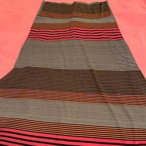Striped Long Maxi Skirt